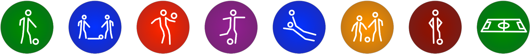 Soccer activity category icons